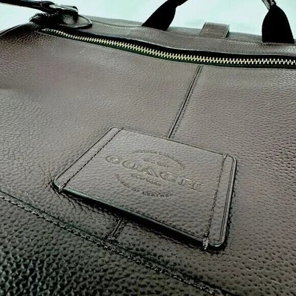 Coach Hudson Commuter Bag Oxblood Pebbled Leather Briefcase - Picture 4 of 12